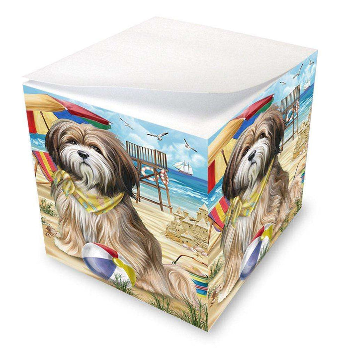 Pet Friendly Beach Tibetan Terrier Dog Note Cube NOC48706