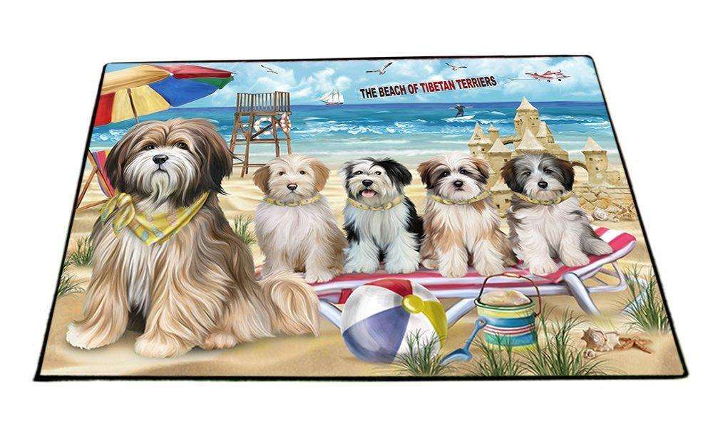 Pet Friendly Beach Tibetan Terriers Dog Floormat FLMS49293