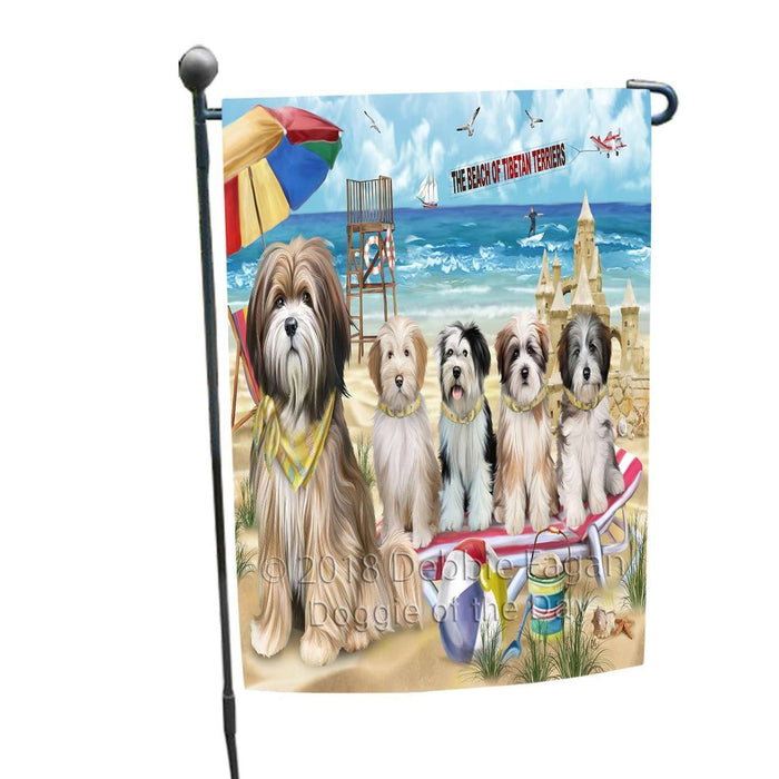 Pet Friendly Beach Tibetan Terriers Dog Garden Flag GFLG48610
