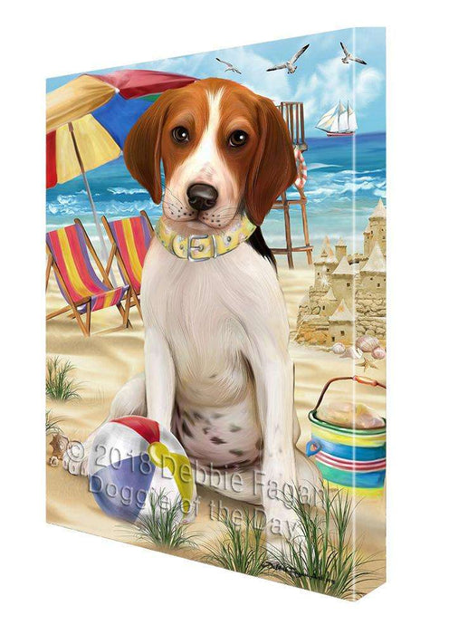 Pet Friendly Beach Treeing Walker Coonhound Dog Canvas Wall Art CVS66670