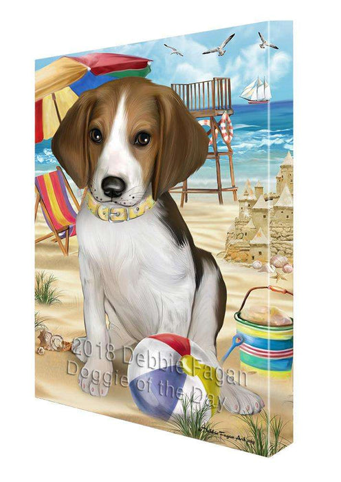 Pet Friendly Beach Treeing Walker Coonhound Dog Canvas Wall Art CVS66688