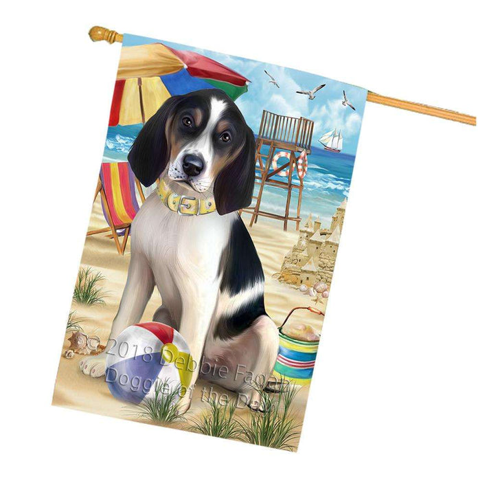 Pet Friendly Beach Treeing Walker Coonhound Dog House Flag FLG50066
