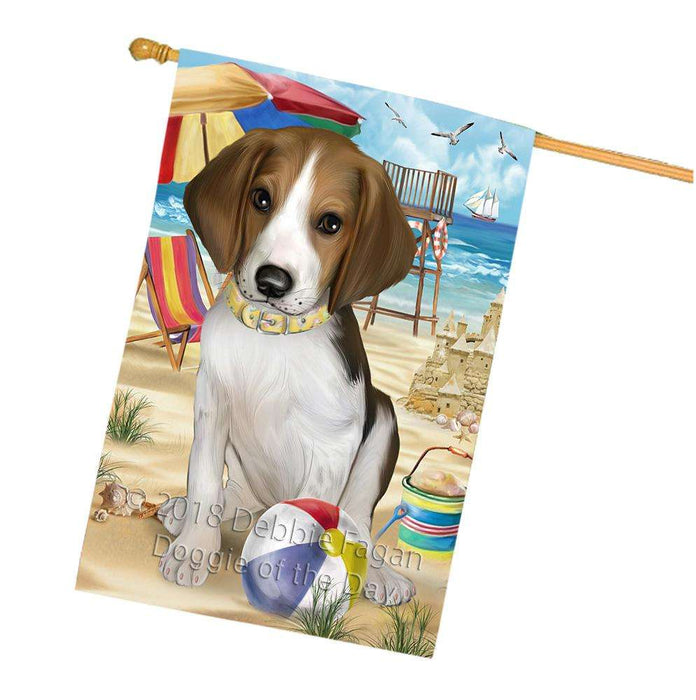 Pet Friendly Beach Treeing Walker Coonhound Dog House Flag FLG50069