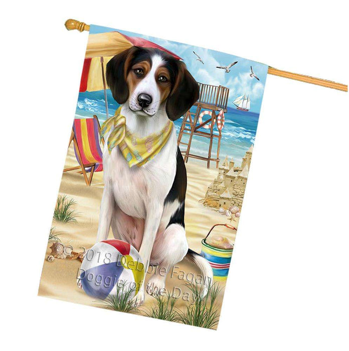 Pet Friendly Beach Treeing Walker Coonhound Dog House Flag FLG50070