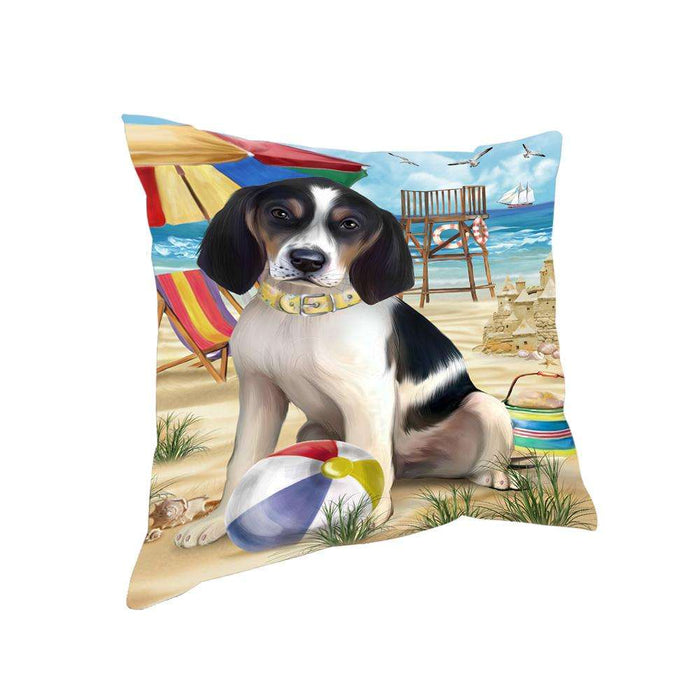 Pet Friendly Beach Treeing Walker Coonhound Dog Pillow PIL56260