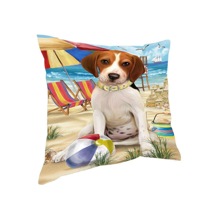 Pet Friendly Beach Treeing Walker Coonhound Dog Pillow PIL56264