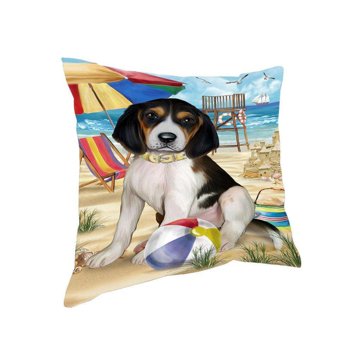 Pet Friendly Beach Treeing Walker Coonhound Dog Pillow PIL56268