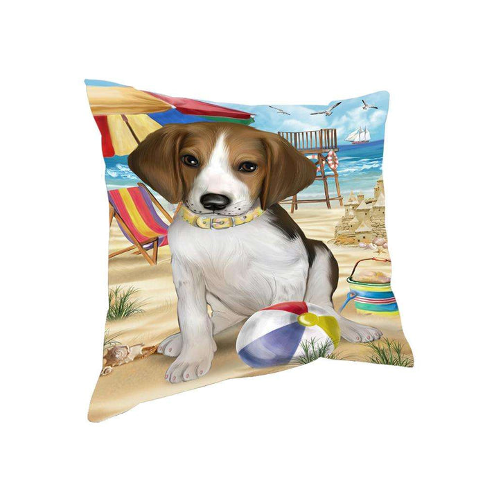 Pet Friendly Beach Treeing Walker Coonhound Dog Pillow PIL56272