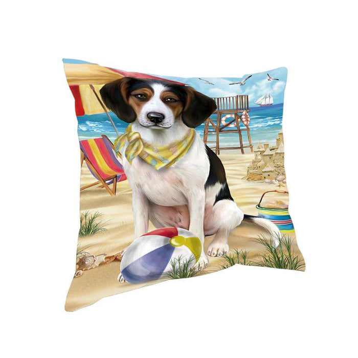 Pet Friendly Beach Treeing Walker Coonhound Dog Pillow PIL56276