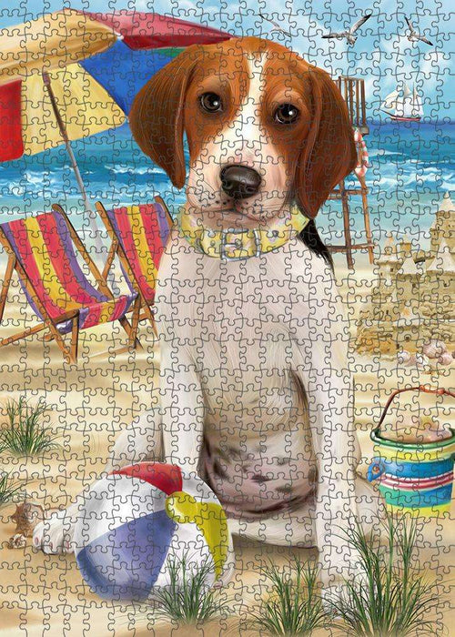 Pet Friendly Beach Treeing Walker Coonhound Dog Puzzle with Photo Tin PUZL54012