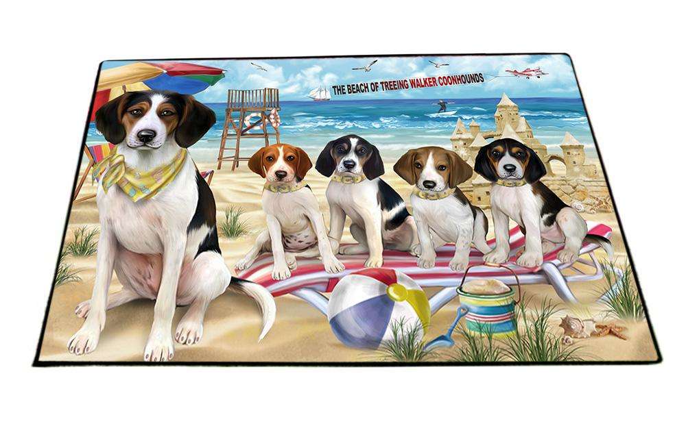 Pet Friendly Beach Treeing Walker Coonhounds Dog Floormat FLMS50289