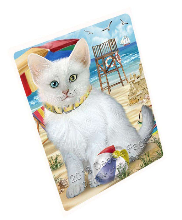 Pet Friendly Beach Turkish Angora Cat Cutting Board C67065