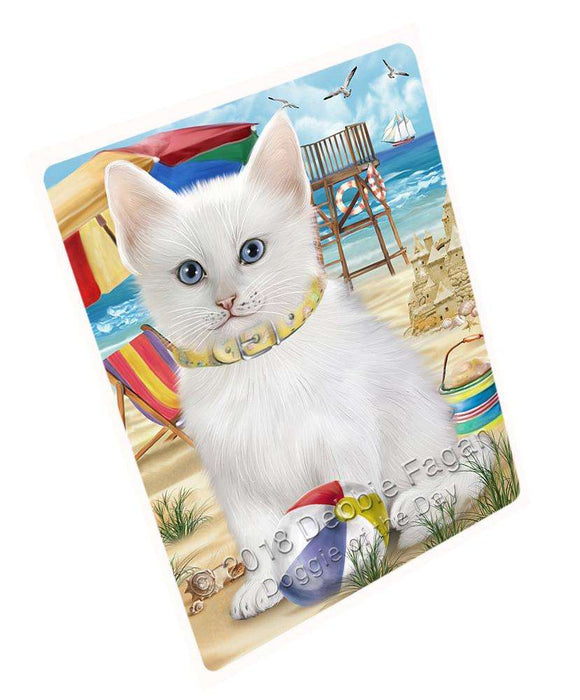 Pet Friendly Beach Turkish Angora Cat Cutting Board C67068