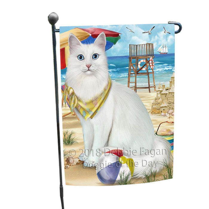 Pet Friendly Beach Turkish Angora Cat Garden Flag GFLG54266