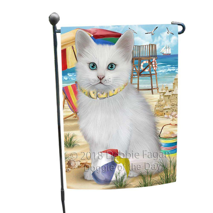 Pet Friendly Beach Turkish Angora Cat Garden Flag GFLG54268