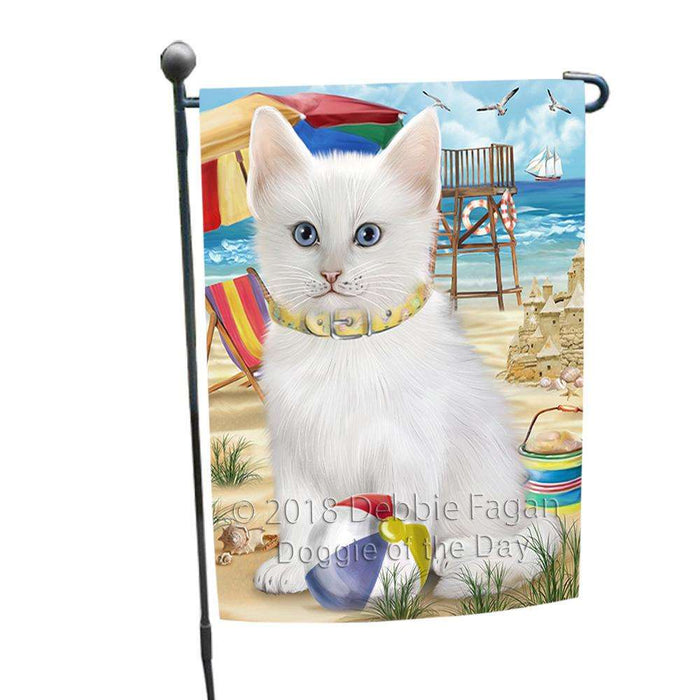 Pet Friendly Beach Turkish Angora Cat Garden Flag GFLG54270