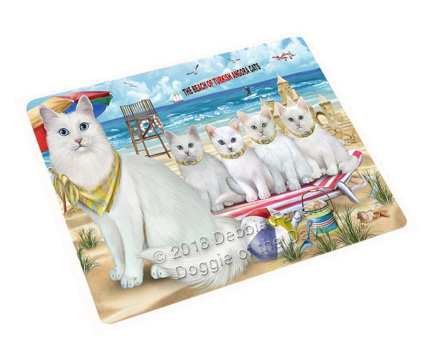 Pet Friendly Beach Turkish Angora Cats Cutting Board C67053