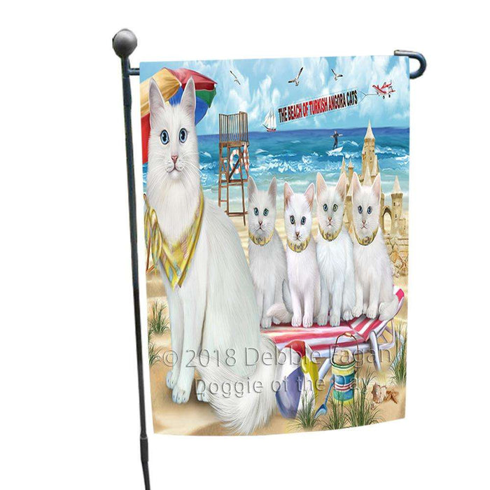 Pet Friendly Beach Turkish Angora Cats Garden Flag GFLG54265