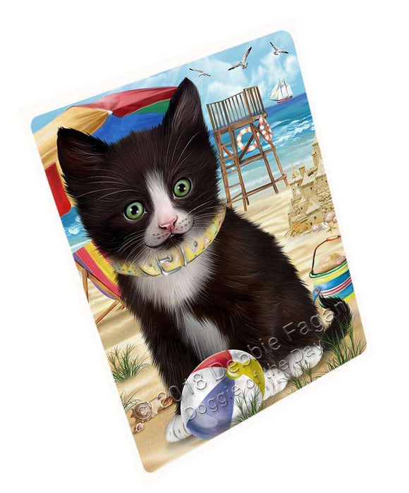 Pet Friendly Beach Tuxedo Cat Cutting Board C59079