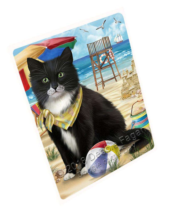 Pet Friendly Beach Tuxedo Cat Cutting Board C59091