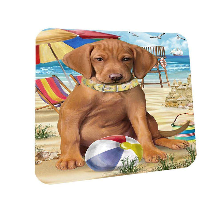 Pet Friendly Beach Vizsla Dog Coasters Set of 4 CST50068 Coasters Set of 4 CST50068