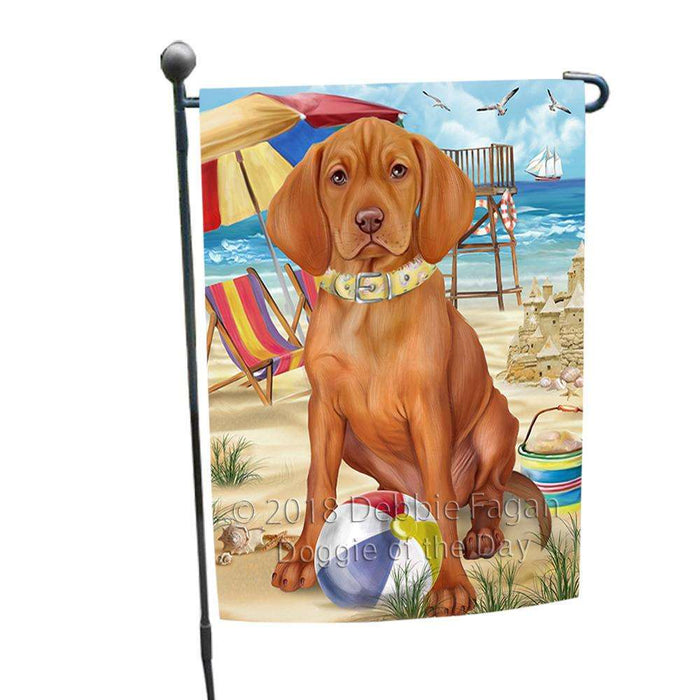 Pet Friendly Beach Vizsla Dog Garden Flag GFLG49936
