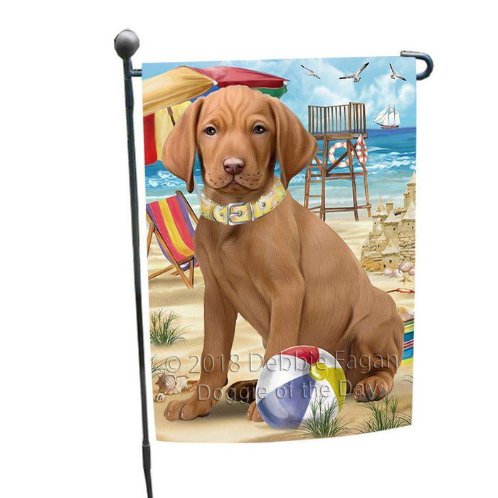 Pet Friendly Beach Vizsla Dog Garden Flag GFLG49937