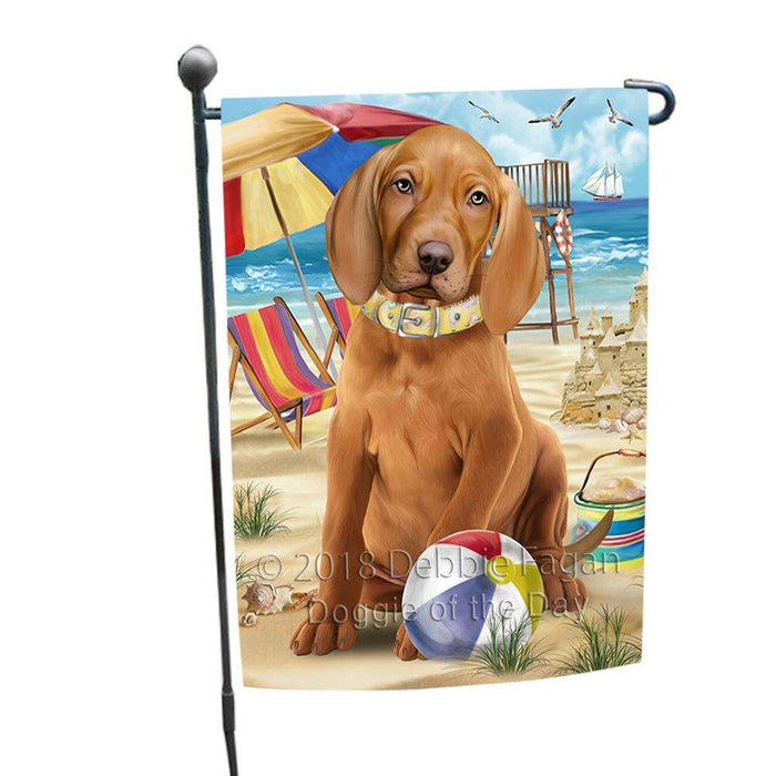 Pet Friendly Beach Vizsla Dog Garden Flag GFLG49939