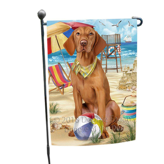 Pet Friendly Beach Vizsla Dog Garden Flag GFLG49940