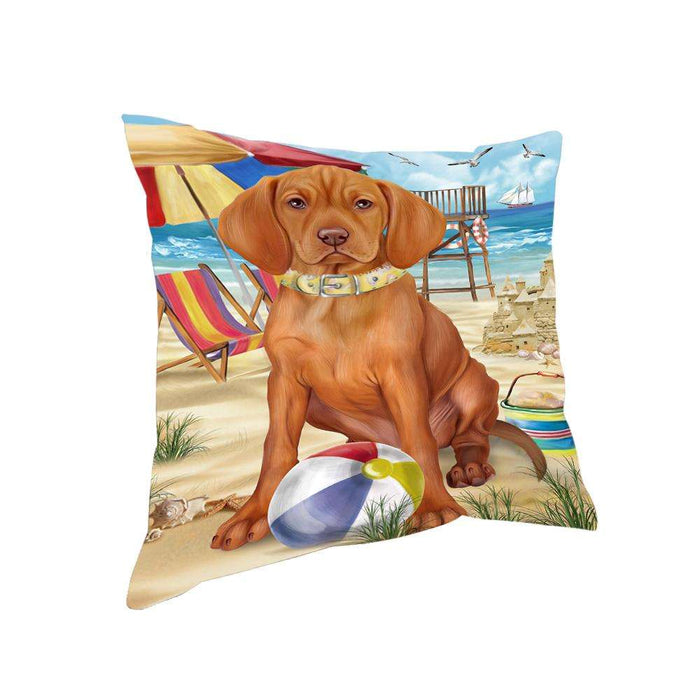 Pet Friendly Beach Vizsla Dog Pillow PIL56284