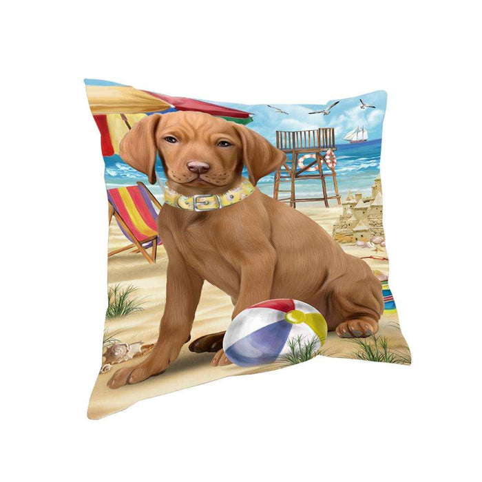Pet Friendly Beach Vizsla Dog Pillow PIL56288