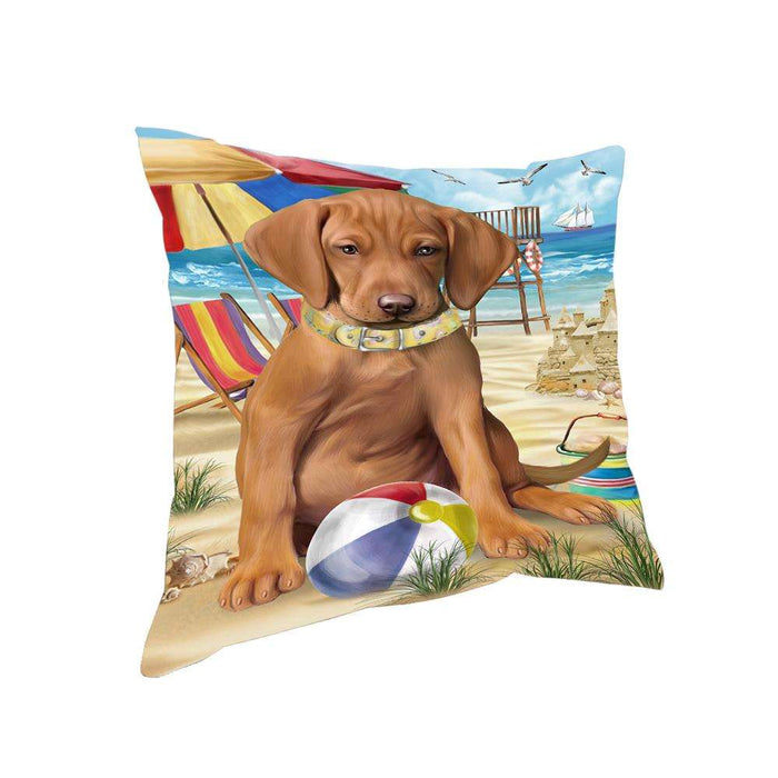 Pet Friendly Beach Vizsla Dog Pillow PIL56292