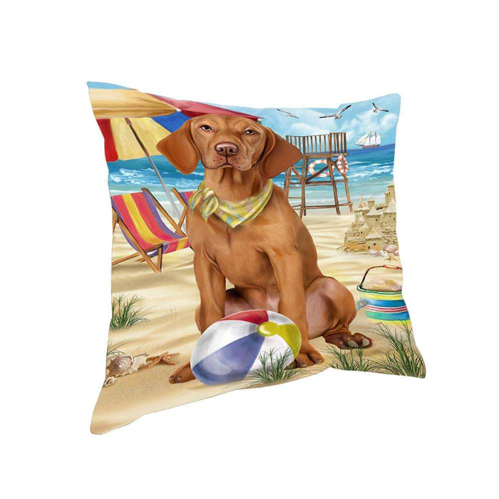 Pet Friendly Beach Vizsla Dog Pillow PIL56300