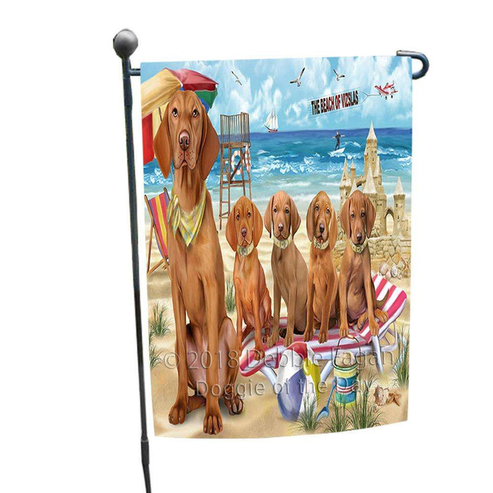 Pet Friendly Beach Vizslas Dog Garden Flag GFLG49935
