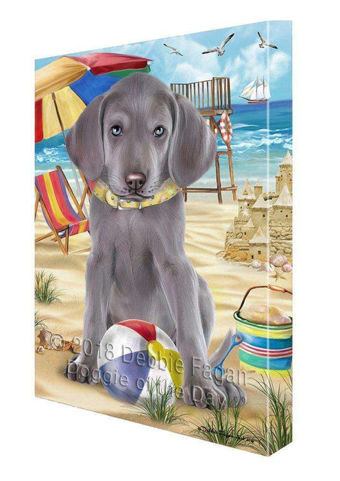 Pet Friendly Beach Weimaraner Dog Canvas Wall Art CVS53445