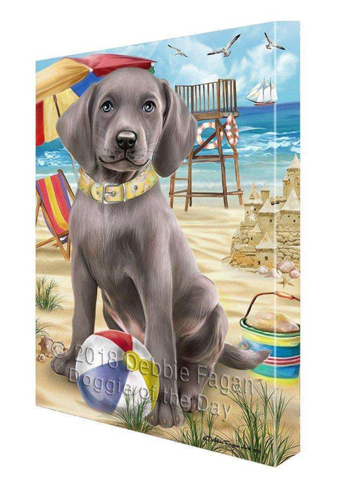 Pet Friendly Beach Weimaraner Dog Canvas Wall Art CVS53454