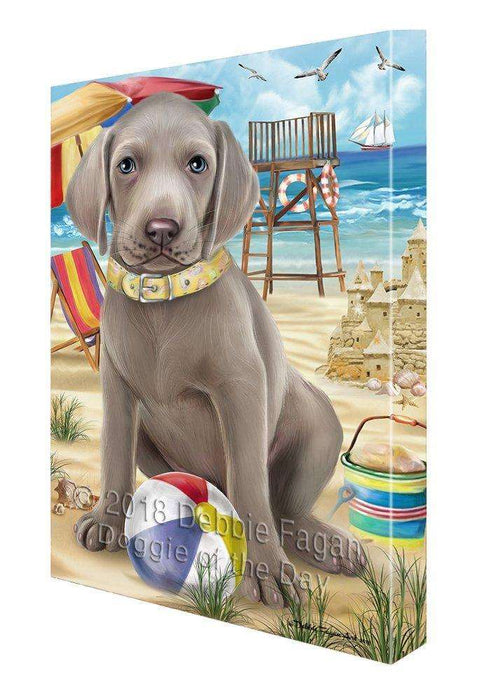 Pet Friendly Beach Weimaraner Dog Canvas Wall Art CVS53463