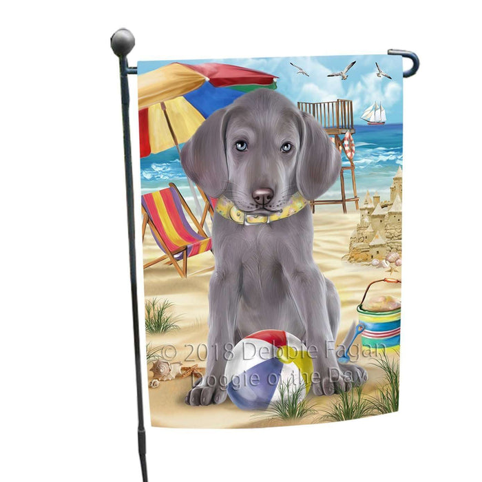 Pet Friendly Beach Weimaraner Dog Garden Flag GFLG48617
