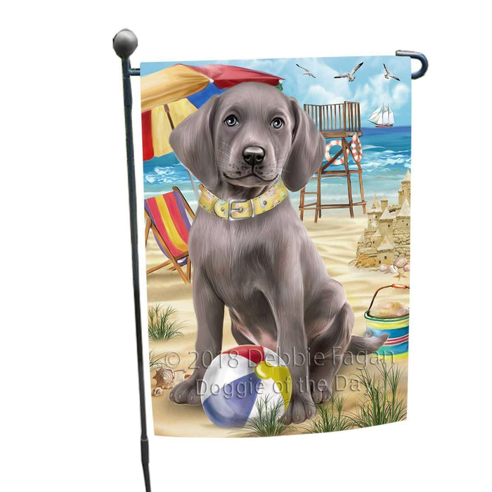 Pet Friendly Beach Weimaraner Dog Garden Flag GFLG48618