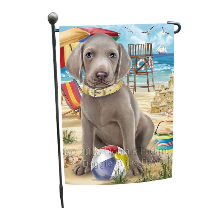 Pet Friendly Beach Weimaraner Dog Garden Flag GFLG48619