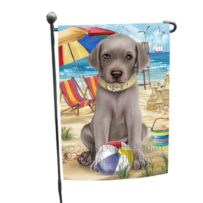 Pet Friendly Beach Weimaraner Dog Garden Flag GFLG48620