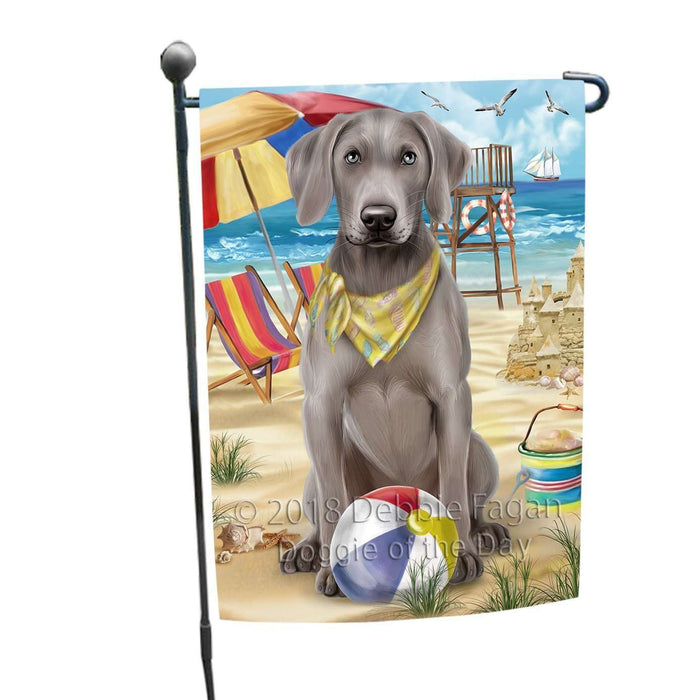 Pet Friendly Beach Weimaraner Dog Garden Flag GFLG48621