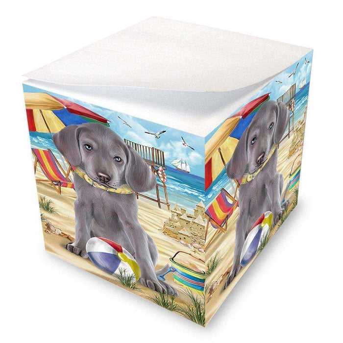 Pet Friendly Beach Weimaraner Dog Note Cube NOC48708