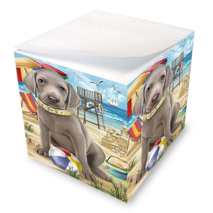 Pet Friendly Beach Weimaraner Dog Note Cube NOC48710