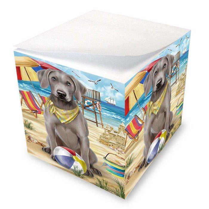 Pet Friendly Beach Weimaraner Dog Note Cube NOC48712