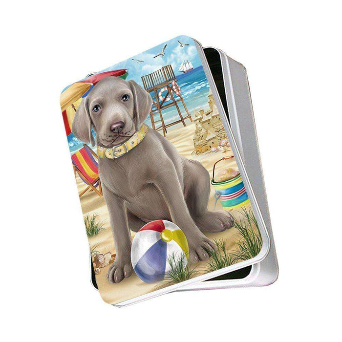 Pet Friendly Beach Weimaraner Dog Photo Storage Tin PITN48710