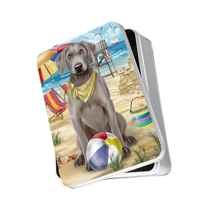 Pet Friendly Beach Weimaraner Dog Photo Storage Tin PITN48712