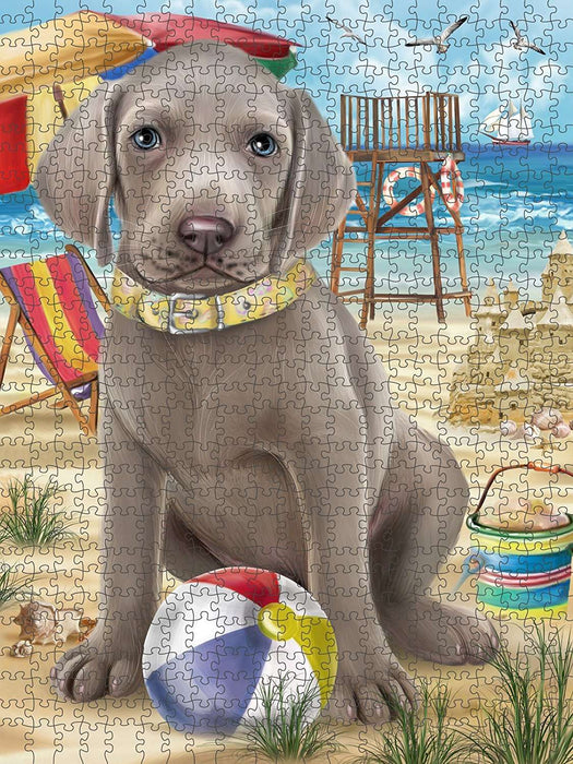 Pet Friendly Beach Weimaraner Dog Puzzle with Photo Tin PUZL49836 (300 pc.)