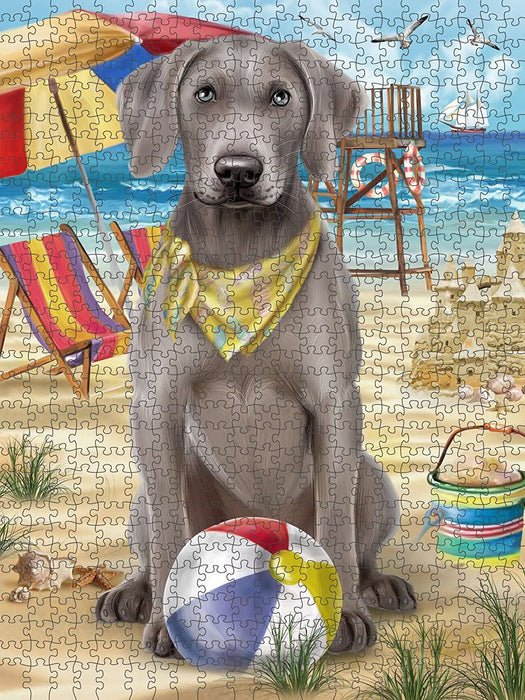 Pet Friendly Beach Weimaraner Dog Puzzle with Photo Tin PUZL49842 (300 pc.)