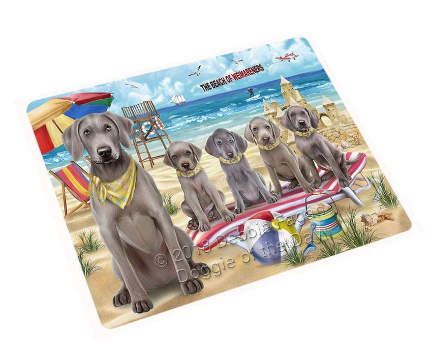 Pet Friendly Beach Weimaraners Dog Magnet Mini (3.5" x 2") MAG49815
